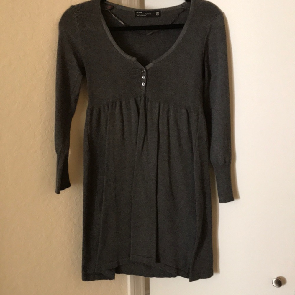 Zara gray long sleeve never worn sweater dress